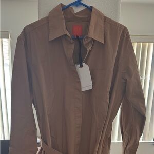 GAP Tan Long-Sleeve Dress